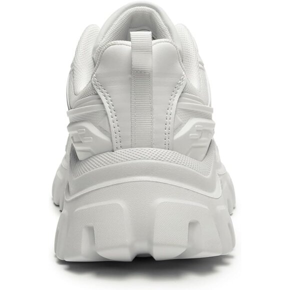 Womens Chunky Fashion Sneakers Platform Bold Lace Up Comfortable Shoes - Picture 4 of 9